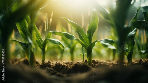 Generative AI Timelapse series showcasing the growth stages of corn  from planting the seeds to the lush  tall stalks ready for harvesting.