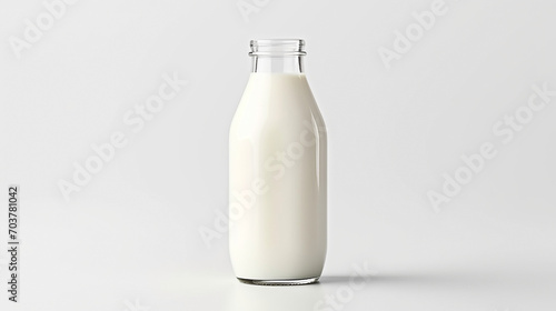 bottle of milk and glass