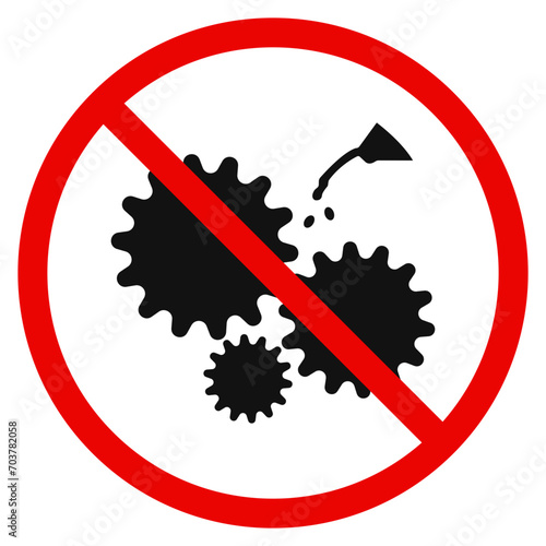 No Oil Sign