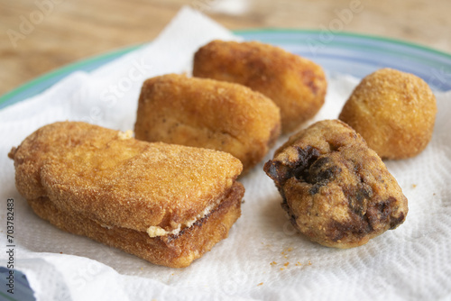 variety of homemade fried foods