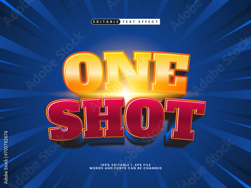 one shot editable text effect suitable for children and gaming