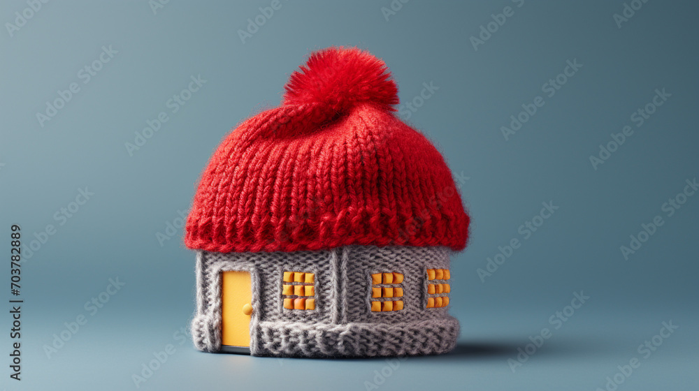 Warm and Welcoming: Knitted Hat House for Real Estate Insulation Warm and Welcoming: Knitted Hat House for Real Estate Insulation