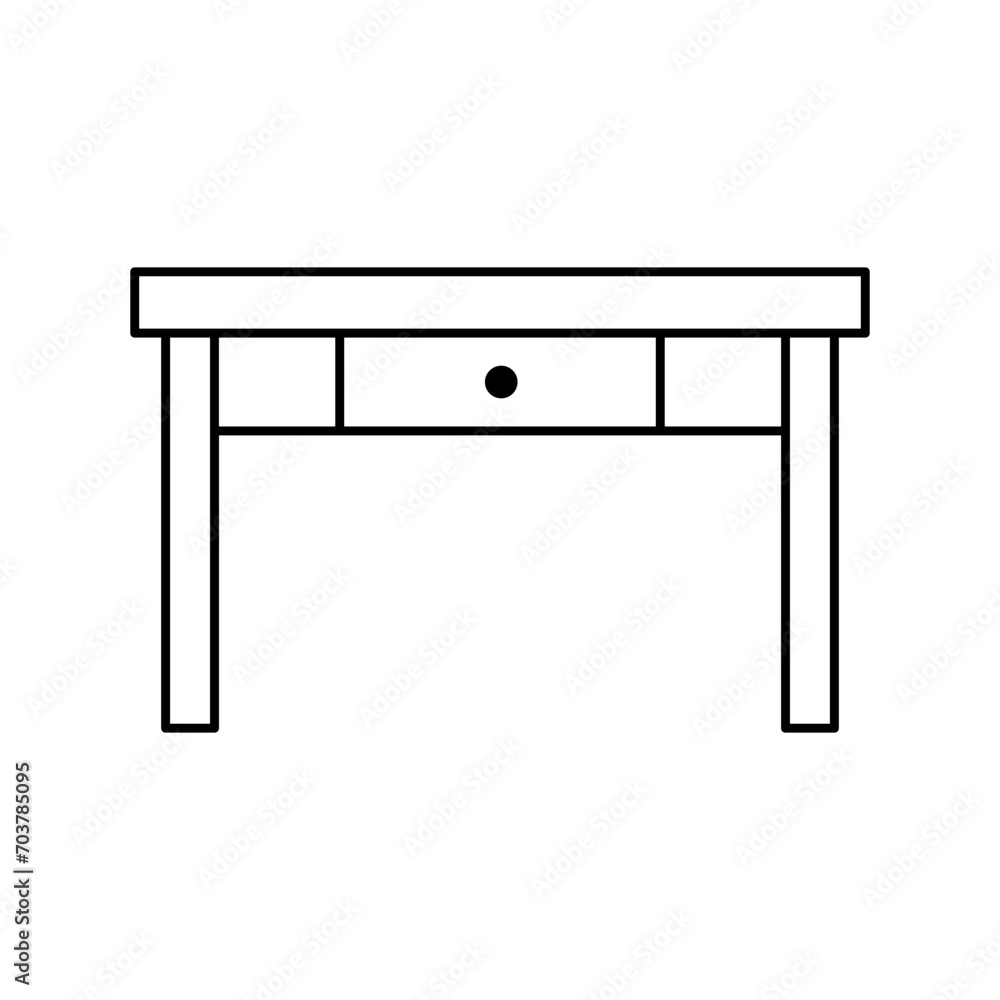 Table icon vector. Furniture illustration sign. Coffee table symbol. Workplace logo. Table icon vector. Furniture illustration sign. Coffee table symbol. Workplace logo.