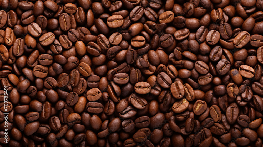 Coffee Bean Cascade: A Shower of Roasted Beans from Above Coffee Bean Cascade: A Shower of Roasted Beans from Above