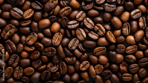 Roasted Delight: Coffee Beans Falling in a Pleasing Pattern