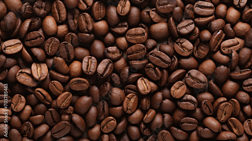 Roasted Delight: Coffee Beans Falling in a Pleasing Pattern