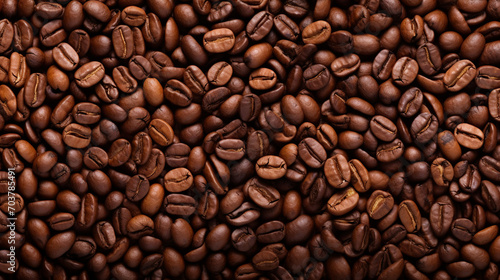 Coffee Bean Cascade: A Shower of Roasted Beans from Above