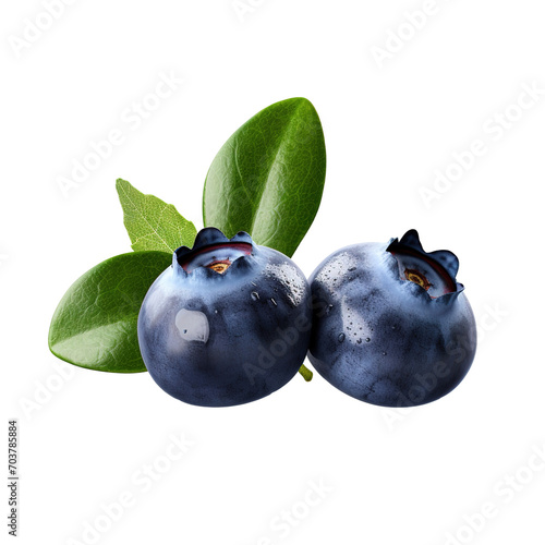 Blueberries Isolated on transparent background