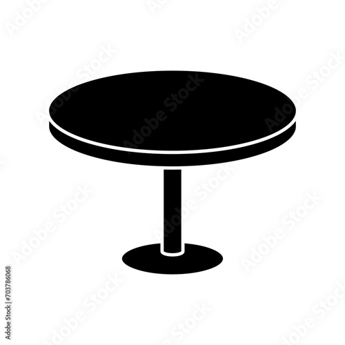Table icon vector. Furniture illustration sign. Coffee table symbol. Workplace logo.