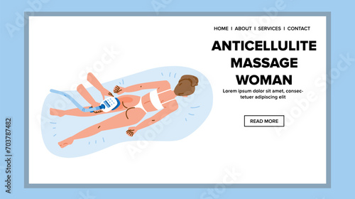 wood anticellulite massage woman vector. body cellulite, liposuction madero, brush belly wood anticellulite massage woman web flat cartoon illustration