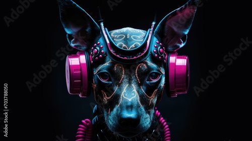AI cyberpunk animals portraits 