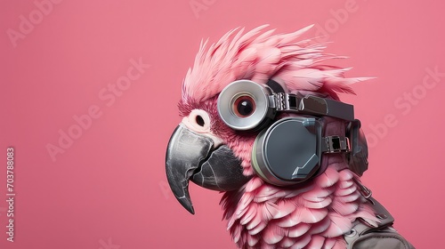 Fototapeta Naklejka Na Ścianę i Meble -  AI cyberpunk animals portraits 