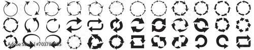 circle arrow icon set. circular arrow icon, refresh, reload. Set of circle arrows rotating on white background. Vector illustration .Eps 10