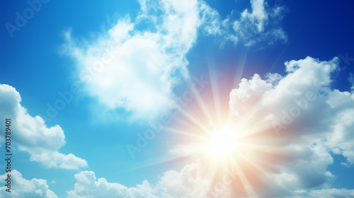 Heatwave Horizon  Bright Sun Dominating the Sky in Hot Summer Weather