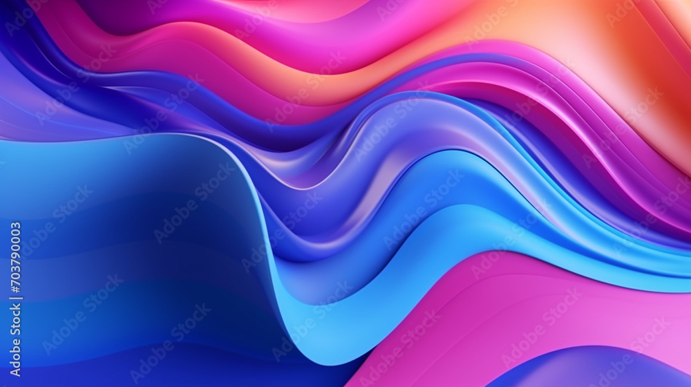 Fototapeta premium Mobile Bloom: Gradient Colorful Abstract Background Shaped Like a Flower - Luxurious Concept for Wallpaper
