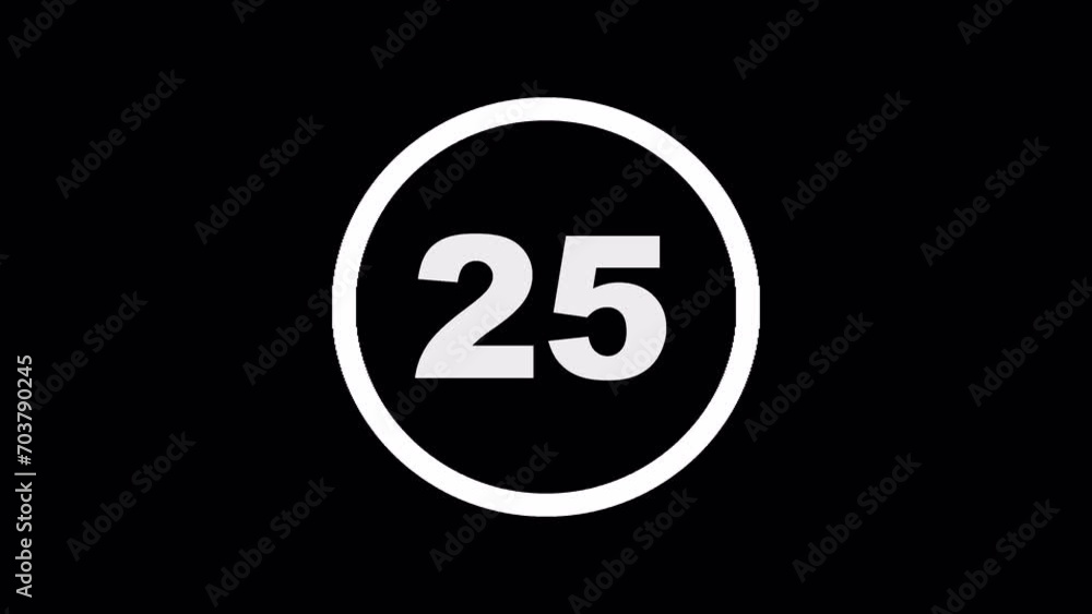 30 Seconds Countdown Timer 4K With Alpha Channel, Transparent Background 30 Seconds Countdown Timer 4K With Alpha Channel, Transparent Background