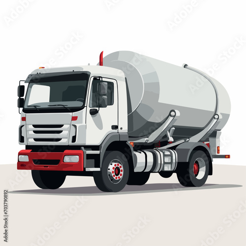 Concrete mixer truck in cartoon  doodle style. Isolated 2d vector illustration in logo  icon  sketch style  Eps 10. AI Generative