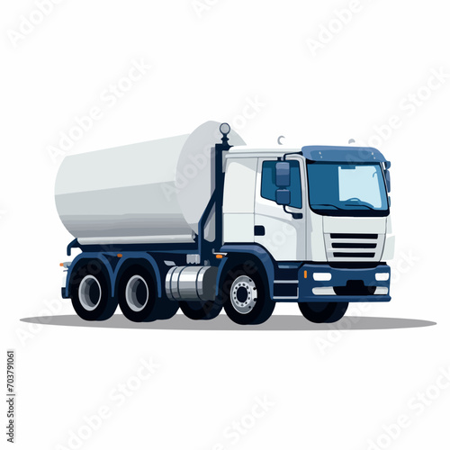 Concrete mixer truck in cartoon, doodle style. Isolated 2d vector illustration in logo, icon, sketch style, Eps 10. AI Generative