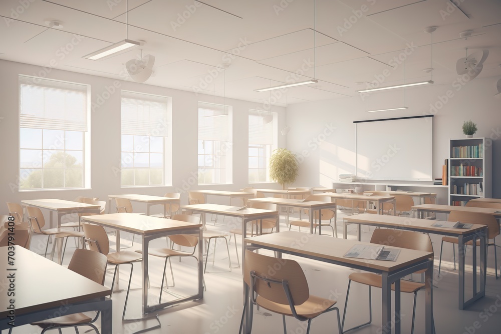 Classroom with modern design