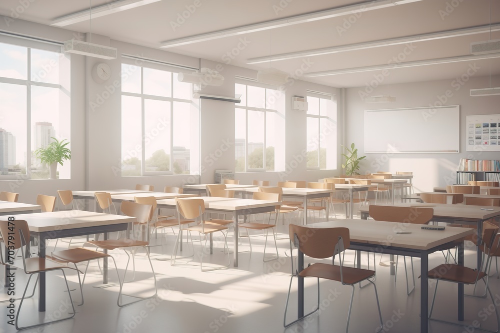 Classroom with modern design