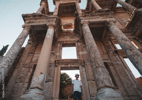 Effesus, Turkey. An ancient city, ruins of an old Celsus library photo