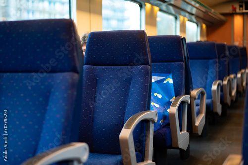 interior of a passenger train