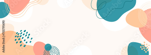 Design banner frame background .Colorful poster background vector illustration.Exotic plants, branches,art print for beauty, fashion and natural products,wellness, wedding and event.