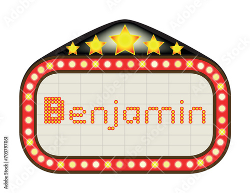 Benjamin Name Movie Theatre Marquee