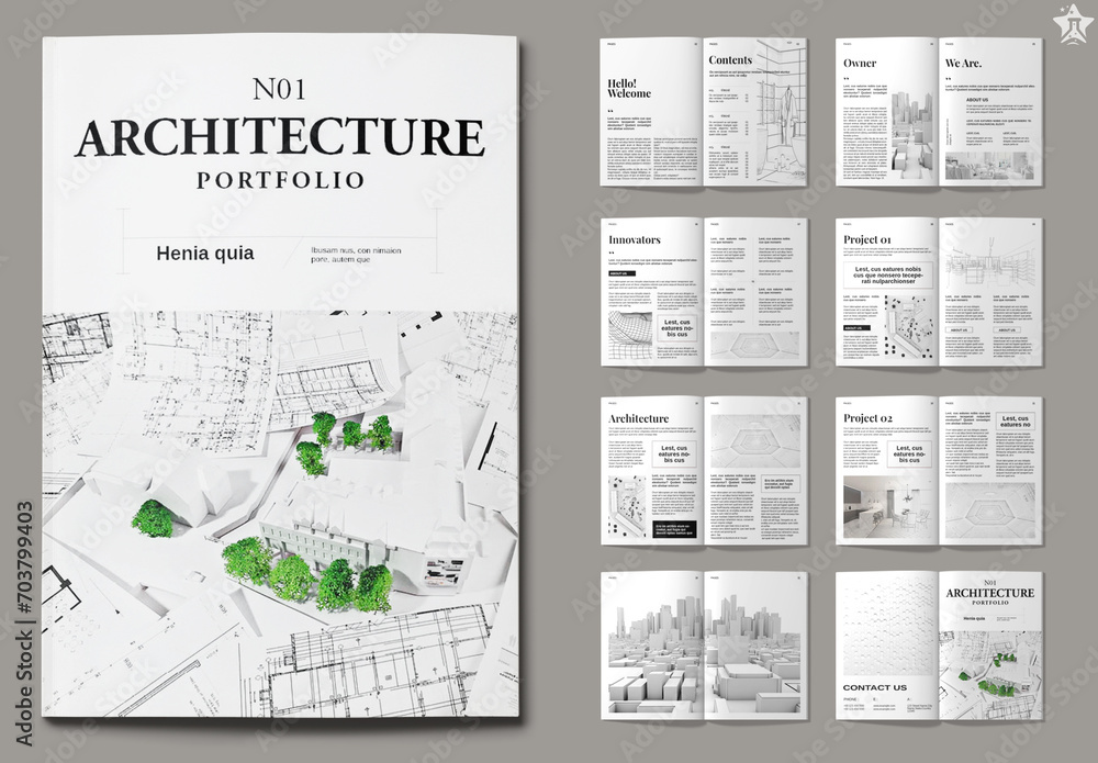 Architecture Portfolio Stock Template Adobe Stock Architecture portfolio stock template adobe stock