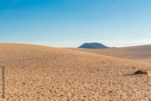 View of sand dunes on Fuerteventura