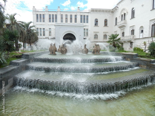 Griffins fountain in Sukhumi city, Abkhazia, Georgia