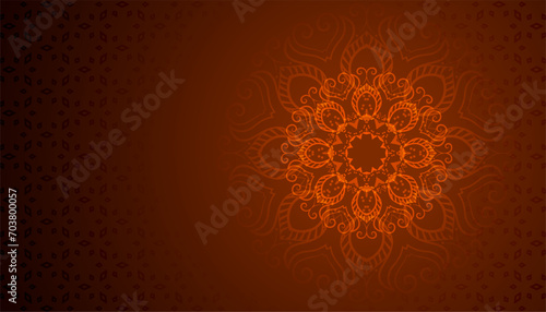 vintage style floral pattern background with mandala decoration