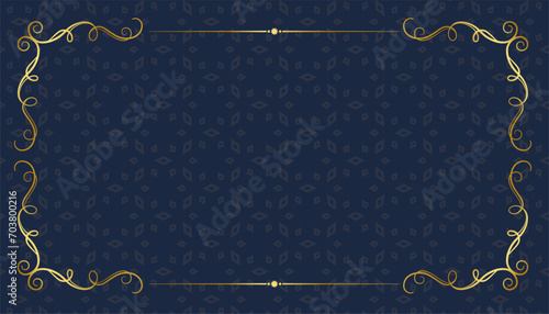 eye catching golden floral frame background with empty space