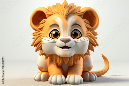 cute cartoon lion cub