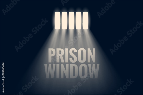 prison jail window design with light effect