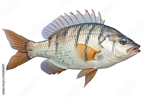 Tilapia fish Isolated on transparent background