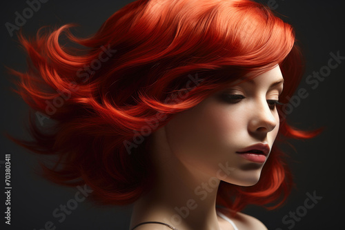Minimalist Glam: Stylish Red Hair Texture Collection