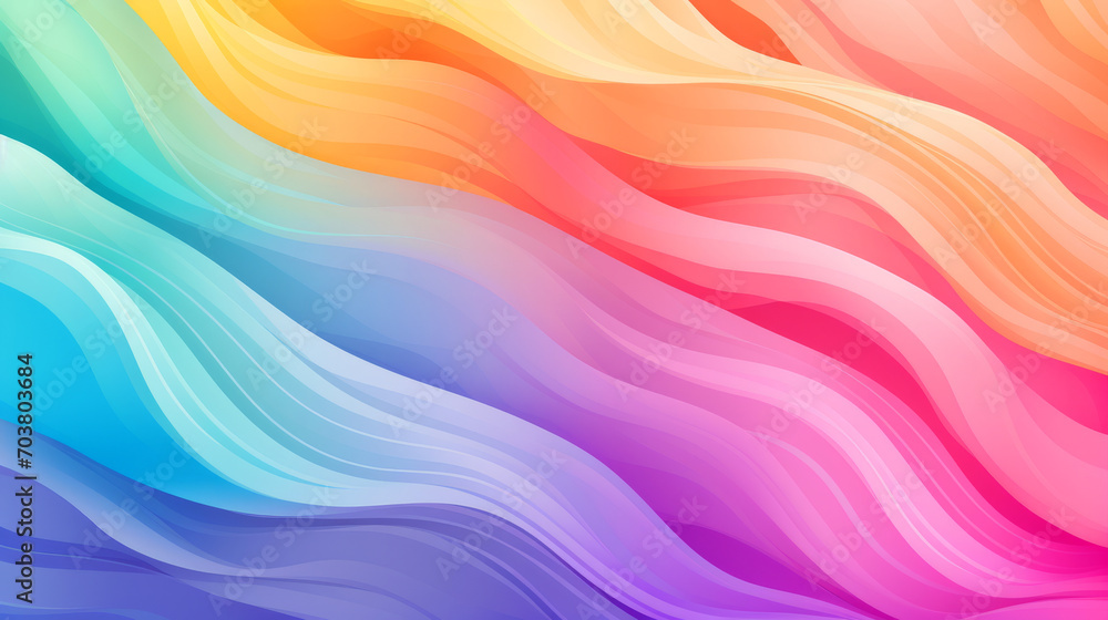 Rainbow colorful wavy background