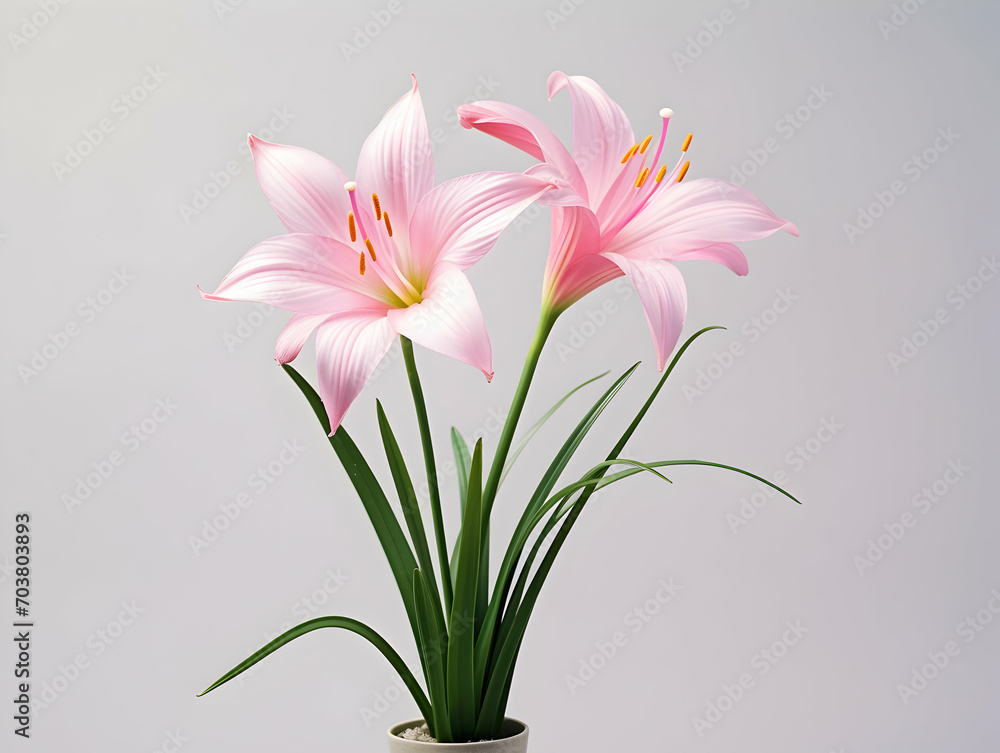 Obraz premium Lily flower in studio background, single lily flower, Beautiful flower images