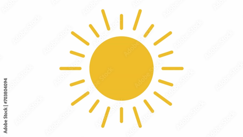 Sun with rays. Loopable 2d animation video. Motion graphics with alpha channel. Sun with rays. Loopable 2d animation video. Motion graphics with alpha channel.