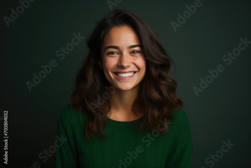 Natural Beauty: Radiant Woman in Green Oasis