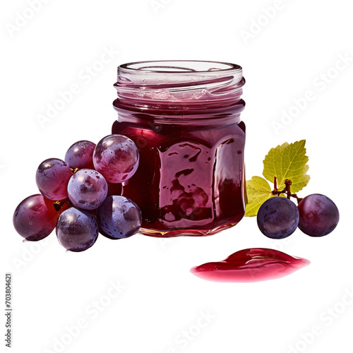 Grape jelly isolated on transparent background