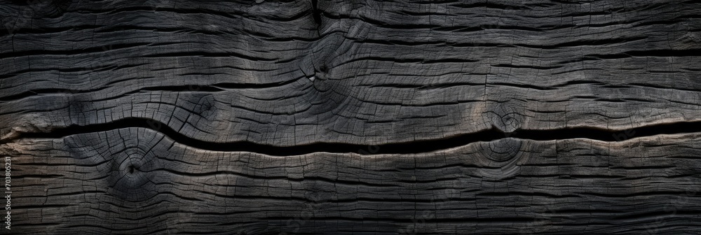 Burnt cracked wood with knots old dark Burnt cracked wood with knots old dark