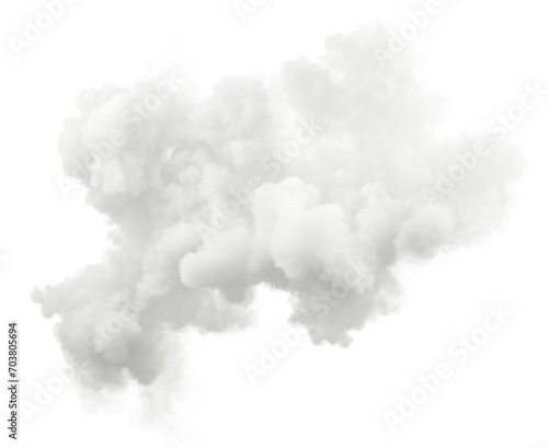 Atmosphere cotton smooth clouds movement shapes on transparent backgrounds 3d rendering png