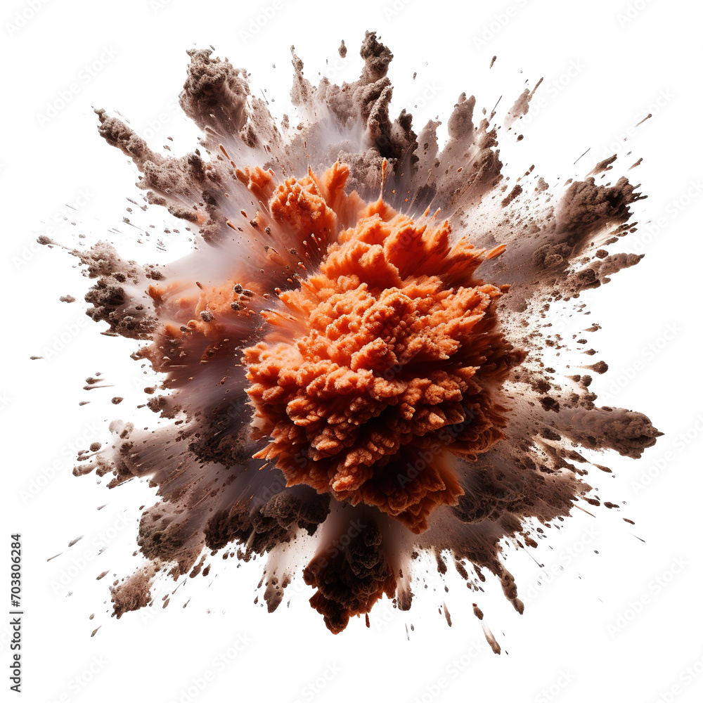 An explosion isolated on transparent background - obrazy, fototapety, plakaty 
