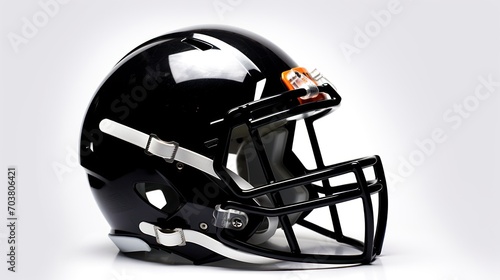 Black Football Helmet isolated on white background