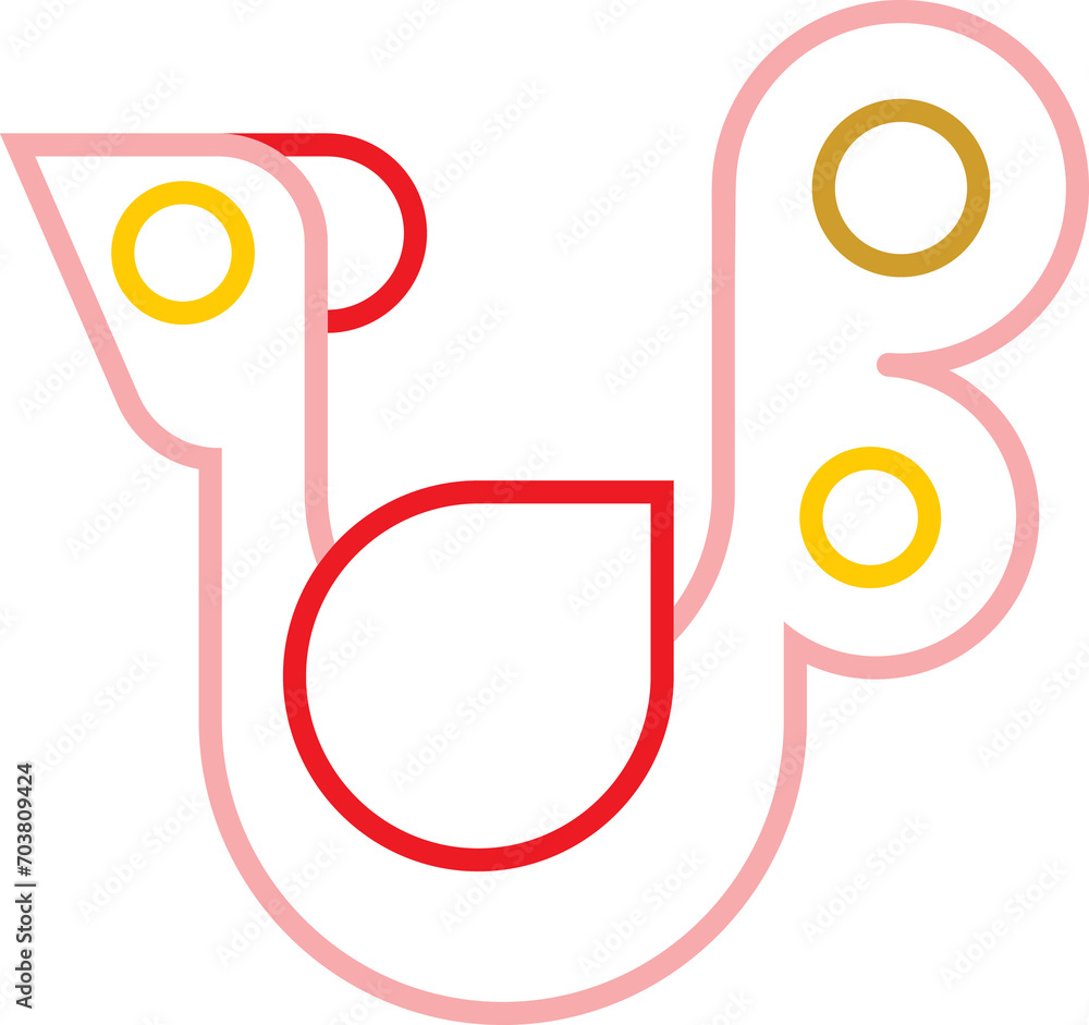 Bird Light Neon Line Art Element Bird Light Neon Line Art Element