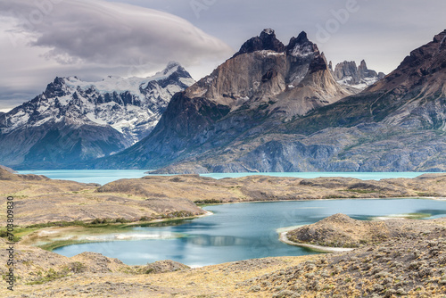 Nice view of Torres Del Paine National Park  Chile.