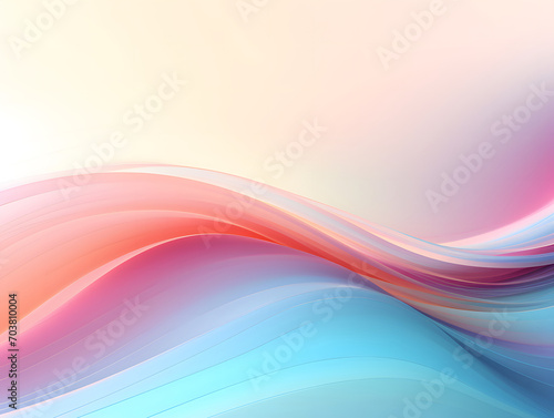 Illustration of the abstract colorful wavy line with space background. © princess