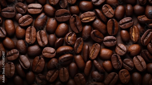Roasted coffee beans  top view